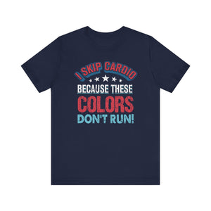 I Skip Cardio - Athletic Fit Team Shirt T-Shirt Printify Navy XS 