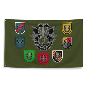 US Special Forces Insignia Indoor Flag Wall Art American Marauder 