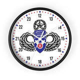 11th Airborne 'Arctic' Division Clock Home Decor Printify Black White 10"