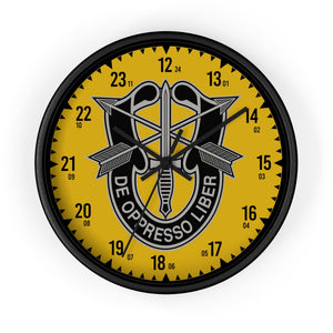 1st Group Special Forces Wall Clock Home Decor Printify Black Black 10"