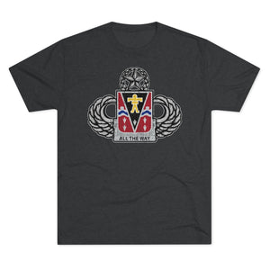 509th Parachute Infantry Regiment Insignia Triblend Athletic Shirt T-Shirt Printify S Tri-Blend Vintage Black 