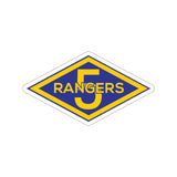 5th Rangers Diamond Sticker Paper products Printify 6" × 6" White 