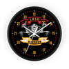 82nd Airborne LRSD HALO Harry Wall clock Home Decor Printify Black White 10"