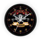 82nd Airborne LRSD HALO Harry Wall clock Home Decor Printify Black White 10"