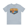 Pineland Distressed Camping Badge Athletic Fit Short Sleeve Tee T-Shirt Printify S Light Blue 