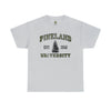 Pineland University Dark Logo Standard Fit Shirt T-Shirt Printify Ice Grey M 