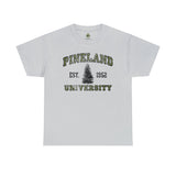 Pineland University Dark Logo Standard Fit Shirt T-Shirt Printify Ice Grey M 