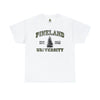 Pineland University Dark Logo Standard Fit Shirt T-Shirt Printify White S 