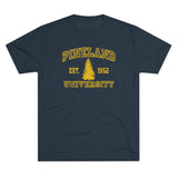 Pineland University Triblend Athletic Shirt T-Shirt Printify Tri-Blend Vintage Navy S 