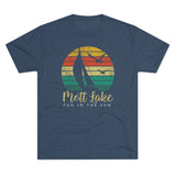 Retro Mott Lake Fun in the Sun Triblend Athletic Shirt T-Shirt Printify Tri-Blend Indigo M 