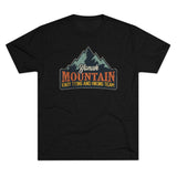 Retro Yonah Mountain Knot Typing and Hiking Team Triblend Athletic Shirt T-Shirt Printify Tri-Blend Vintage Black M 