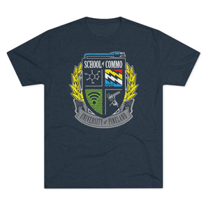 University of Pineland Commo - Full Color Edition - Triblend Athletic Shirt T-Shirt Printify Tri-Blend Vintage Navy L 