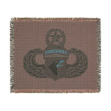 101st Airborne Division Master Jump Wings Woven Blanket Home Decor Printify 