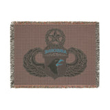 101st Airborne Division Master Jump Wings Woven Blanket Home Decor Printify 