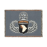 101st Airborne Division Master Jump Wings Woven Blanket Home Decor Printify Artwork 52'' × 37'' 