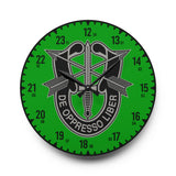 10th Special Forces Group Acrylic Wall Clock Home Decor Printify 10.75'' × 10.75'' (Round) 