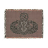 10th Special Forces Group and Master Jump Wings Woven Blanket Home Decor Printify 