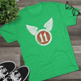 11th Airborne 'Arctic' Division Distressed Insignia Triblend Shirt T-Shirt Printify 