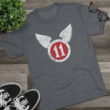 11th Airborne 'Arctic' Division Distressed Insignia Triblend Shirt T-Shirt Printify 