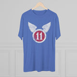 11th Airborne 'Arctic' Division Distressed Insignia Triblend Shirt T-Shirt Printify 