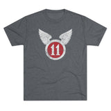 11th Airborne 'Arctic' Division Distressed Insignia Triblend Shirt T-Shirt Printify Tri-Blend Premium Heather S 
