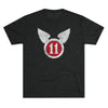 11th Airborne 'Arctic' Division Distressed Insignia Triblend Shirt T-Shirt Printify Tri-Blend Vintage Black S 