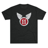 11th Airborne 'Arctic' Division Distressed Insignia Triblend Shirt T-Shirt Printify Tri-Blend Vintage Black S 