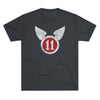 11th Airborne 'Arctic' Division Distressed Insignia Triblend Shirt T-Shirt Printify Tri-Blend Vintage Navy L 