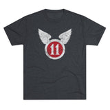 11th Airborne 'Arctic' Division Distressed Insignia Triblend Shirt T-Shirt Printify Tri-Blend Vintage Navy L 