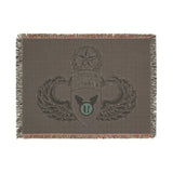 11th Airborne 'Arctic' Division Master Jump Wings Woven Blanket Home Decor Printify 