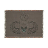 11th Airborne 'Arctic' Division Master Jump Wings Woven Blanket Home Decor Printify 