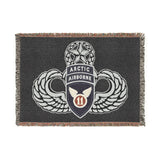 11th Airborne 'Arctic' Division Master Jump Wings Woven Blanket Home Decor Printify Artwork 52'' × 37'' 