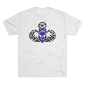 11th Airborne 'Arctic' Division Triblend Shirt T-Shirt Printify Tri-Blend Heather White S 