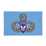 11th Airborne Division Jumpmaster Wings Double-Sided Flag - 36 x 60 Home Decor Printify 36'' × 60'' 