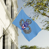 11th Airborne Division Jumpmaster Wings Double-Sided Flag - 36 x 60 Home Decor Printify 