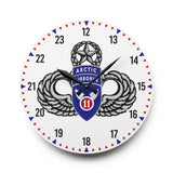 11th Artic Airborne Jumpmaster Wings Acrylic Wall Clock Home Decor Printify 10.75'' × 10.75'' (Round) 