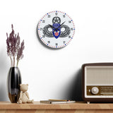 11th Artic Airborne Jumpmaster Wings Acrylic Wall Clock Home Decor Printify 