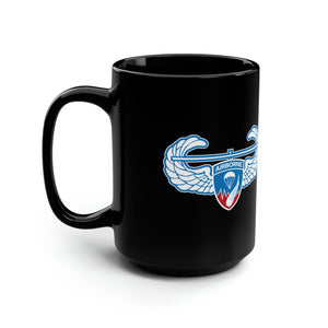 187th Airborne 'Rakkasans' Air Assault Insignia 15oz Black Mug Mug Printify 15oz 