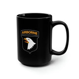 187th Airborne 'Rakkasans' Air Assault Insignia 15oz Black Mug Mug Printify 