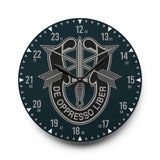 19th Special Forces Group Acrylic Wall Clock Home Decor Printify 10.75'' × 10.75'' (Round) 