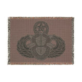 19th Special Forces Group and Master Jump Wings Woven Blanket Home Decor Printify 