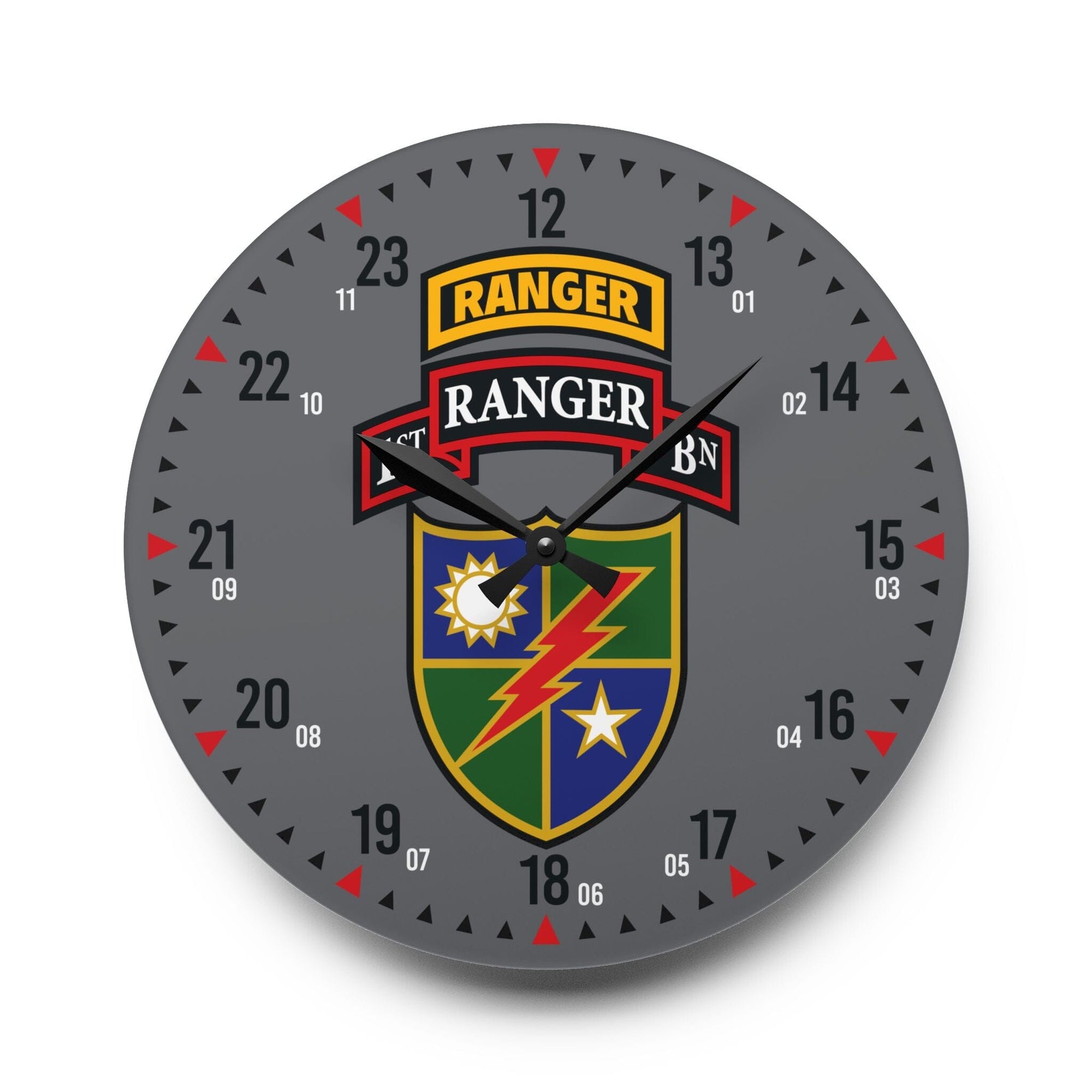 1st Ranger Battalion Acrylic Wall Clock – American Marauder