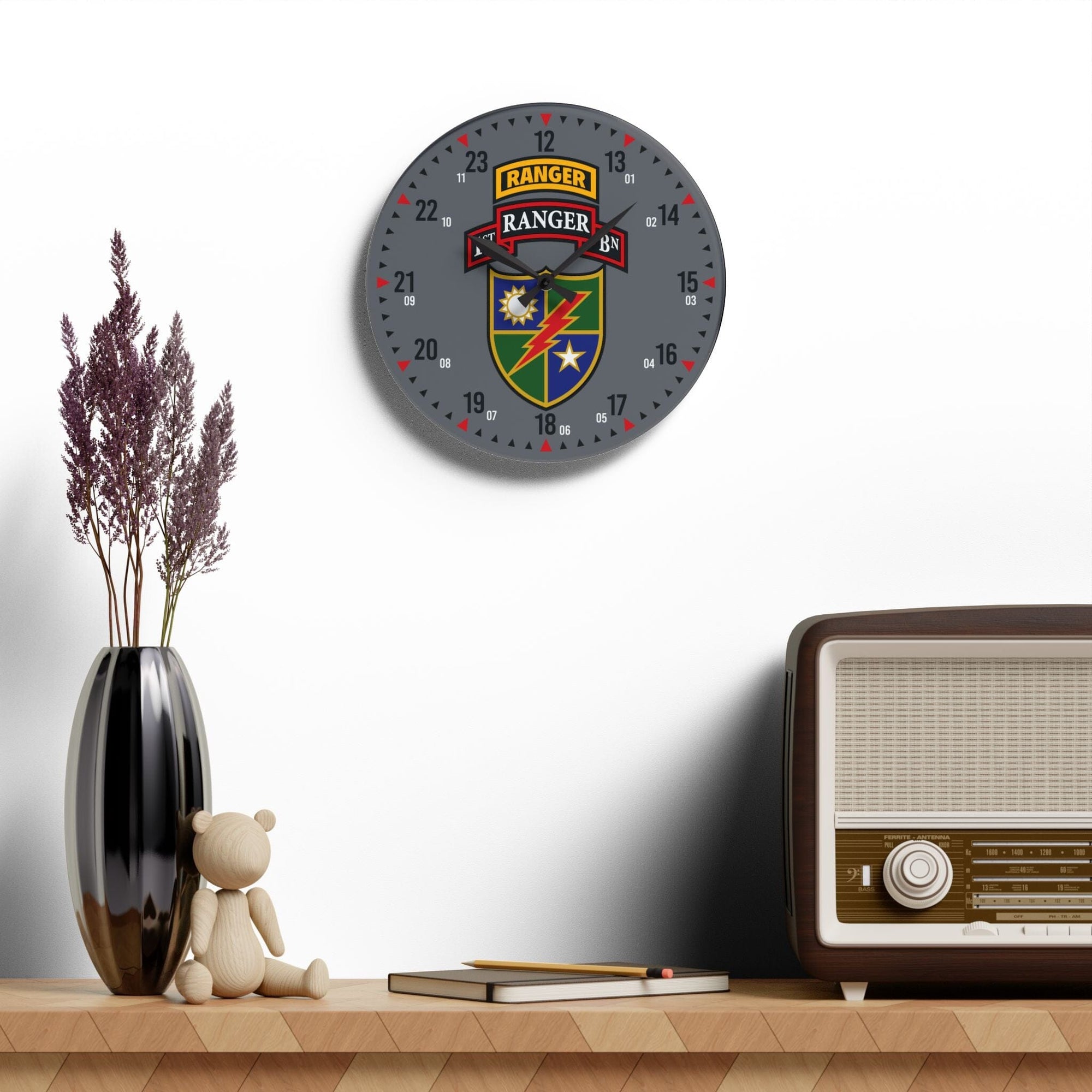 1st Ranger Battalion Acrylic Wall Clock – American Marauder