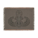 1st Special Forces Group and Master Jump Wings Woven Blanket Home Decor Printify 