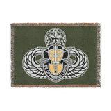 1st Special Forces Group and Master Jump Wings Woven Blanket Home Decor Printify Artwork 52'' × 37'' 