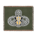 1st Special Forces Group and Master Jump Wings Woven Blanket Home Decor Printify Artwork 60" × 50" 