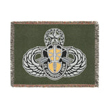 1st Special Forces Group and Master Jump Wings Woven Blanket Home Decor Printify Artwork 80" × 60" 