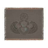 20th Special Forces Group and Master Jump Wings Woven Blanket Home Decor Printify 