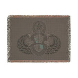 20th Special Forces Group and Master Jump Wings Woven Blanket Home Decor Printify 