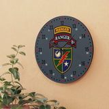 2nd Ranger Battalion Acrylic Wall Clock Home Decor Printify 